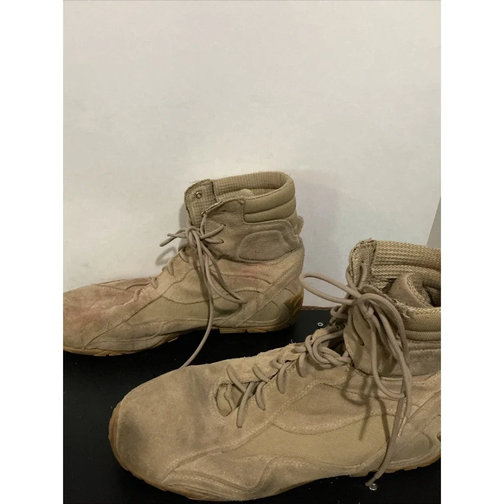 Tactical Research TR303 Mens Combat Boots Tan Desert 13W Leather Lace Up